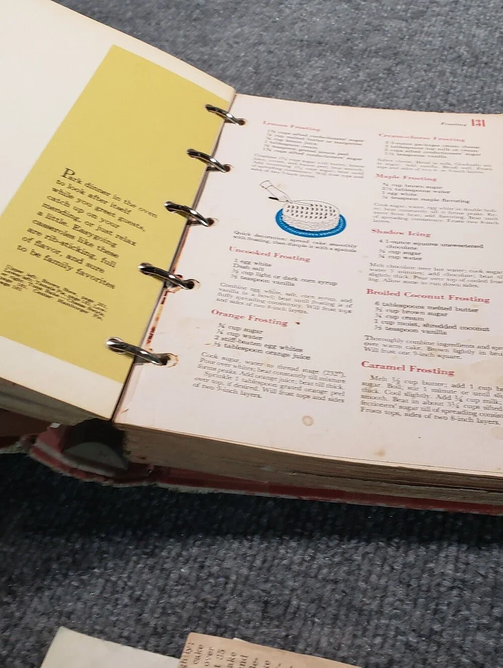 1953 Better Homes and Gardens New Cook Book 1st Edition, 9th Printing Ring Book